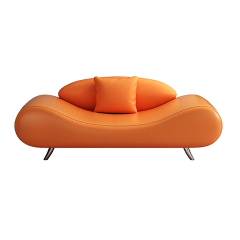 23.62 Inch Tall Curved Armless Sofa Contemporary Sofa for Living Room