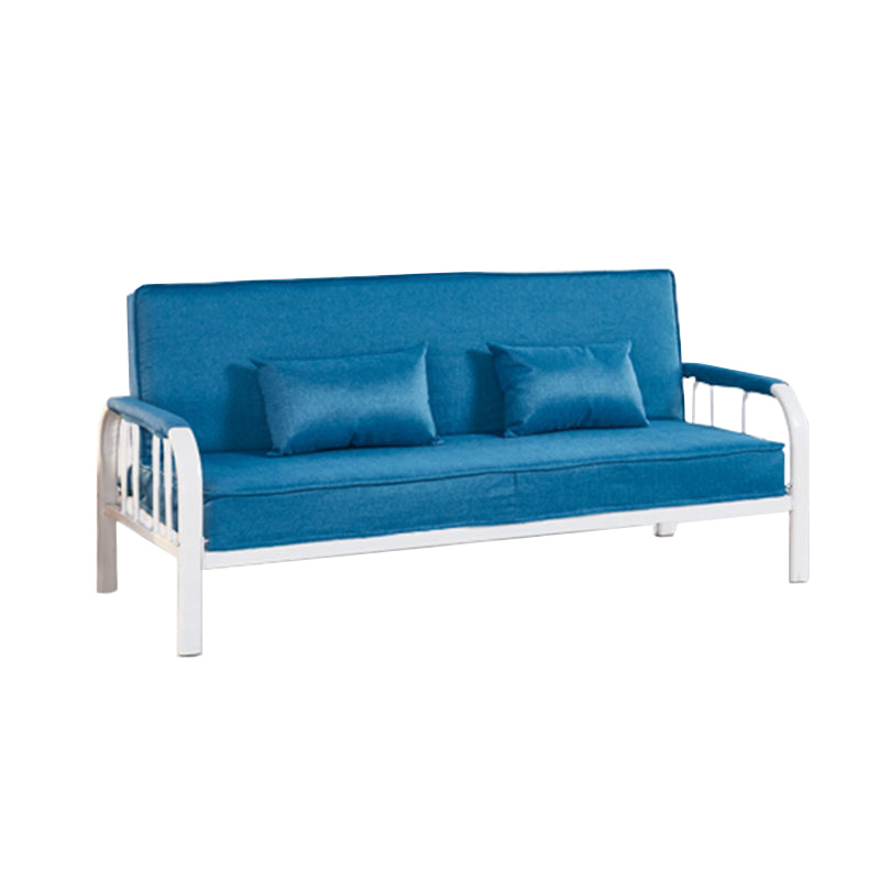 Linen Contemporary Square Arm Sleeper Sofa Washable Convertible Sofa