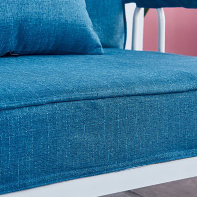 Linen Contemporary Square Arm Sleeper Sofa Washable Convertible Sofa