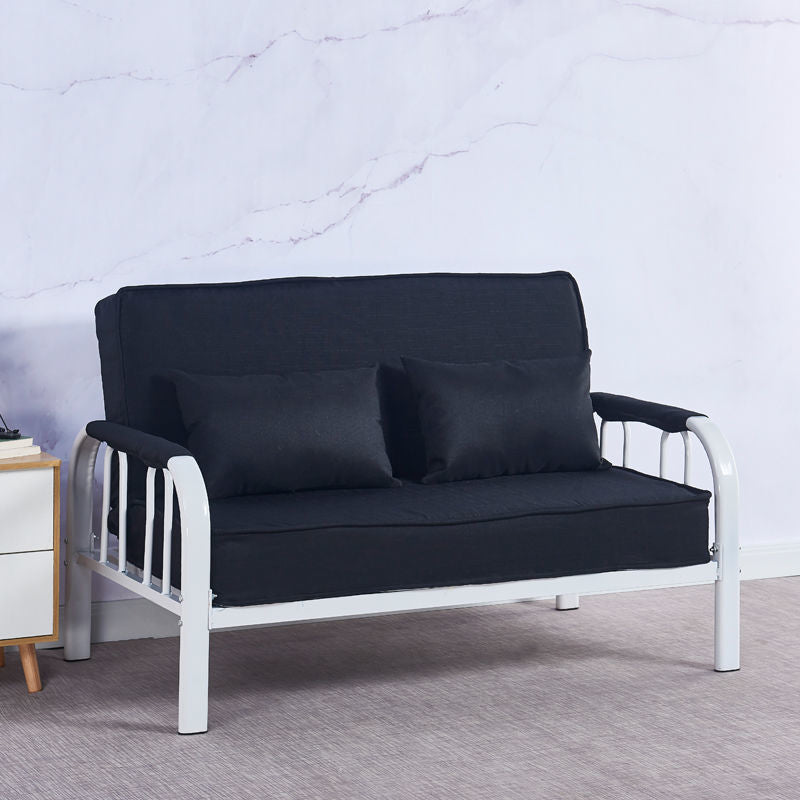 Linen Contemporary Square Arm Sleeper Sofa Washable Convertible Sofa