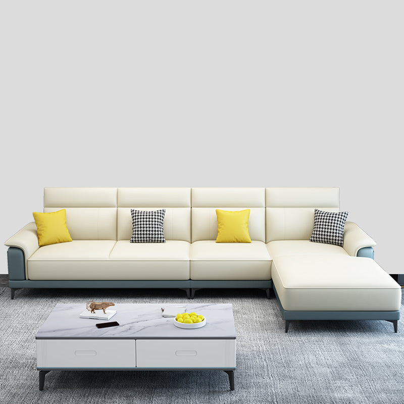 Scandinavian Stain Resistant Sofa & Chaise Pillow Top Arm Sectional