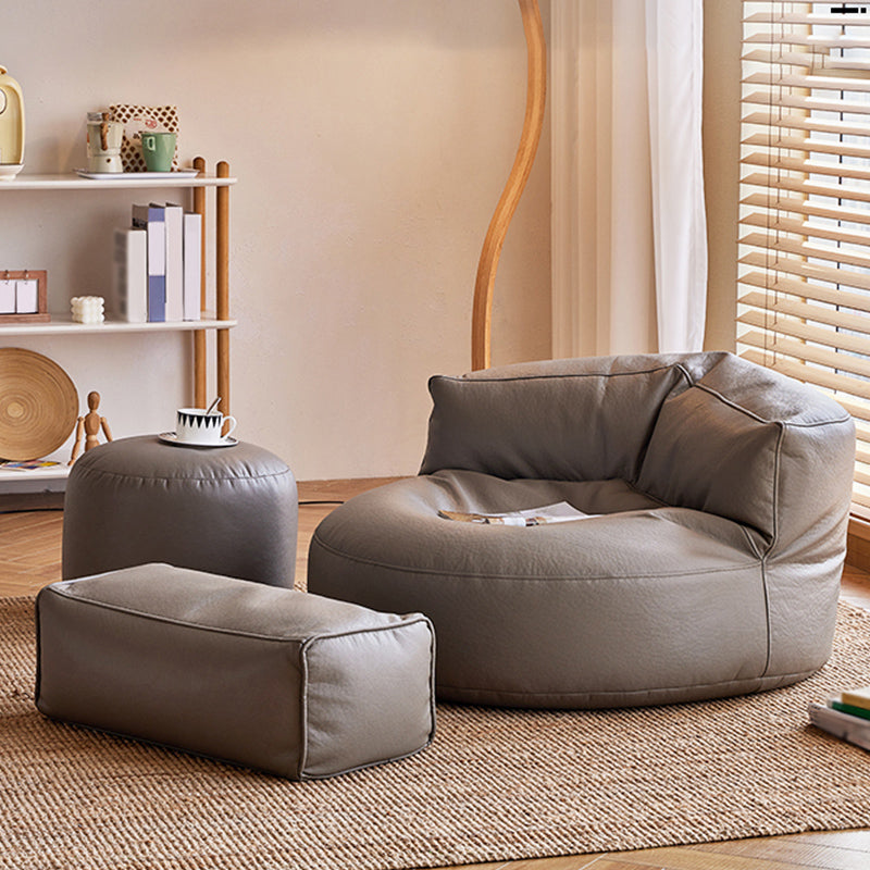 35.43" L x 39.37" W x 19.68" H Faux Leather Armless Chair for Living Room