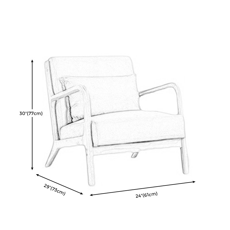 Linen Chair 24" L x 28.7" W x 30.3" H Arms Included  Solid Wood Frame Chair