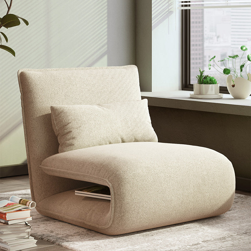 Linen Convertible Chair 25.6"L x 25.6"W x 27.5" H Chair for Living Room and Bedroom