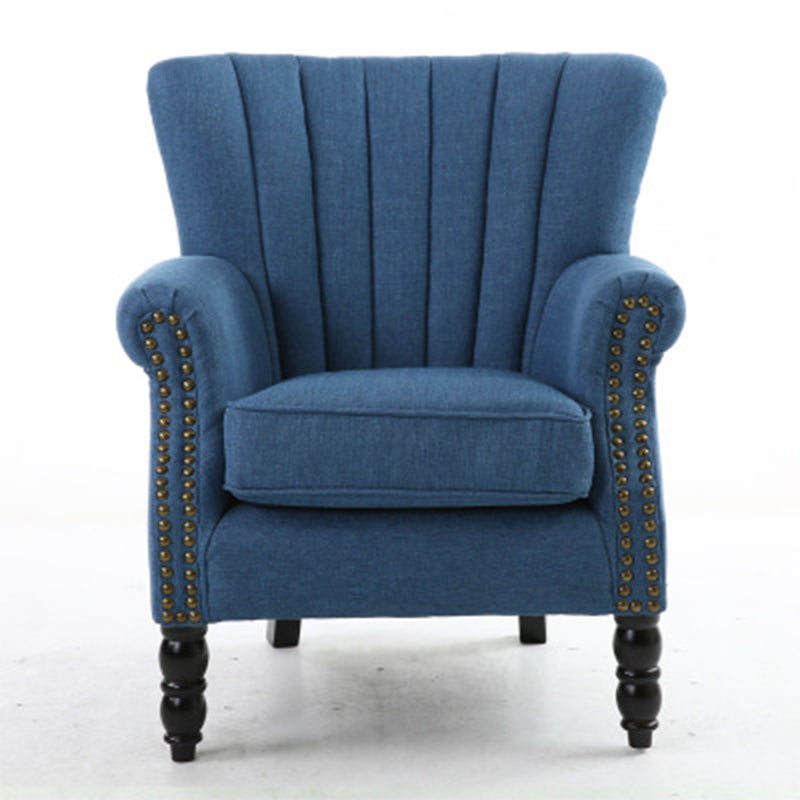 Modern 29.5"W Rolled Arms Nailhead Trim Single Sofa Chair with Sewn Pillow Back