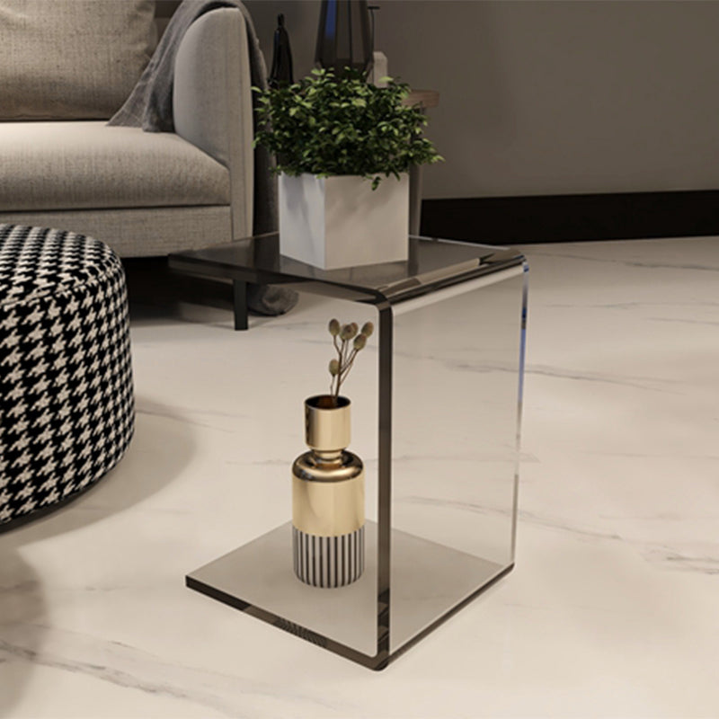 Modern Style Smoky Grey/brown/transparent/blue Acrylic  End Table Rectangle Side Table