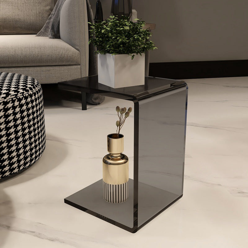Modern Style Smoky Grey/brown/transparent/blue Acrylic  End Table Rectangle Side Table
