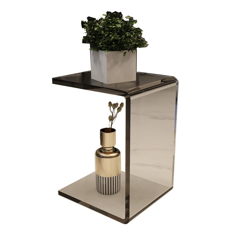 Modern Style Smoky Grey/brown/transparent/blue Acrylic  End Table Rectangle Side Table