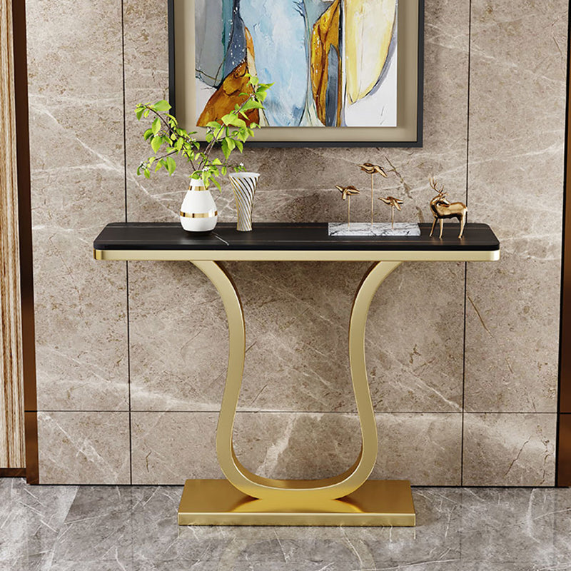 36 inch Hihg Hall Console Accent Table- Stone Rectangle Console Table
