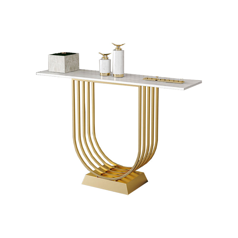 11.81 inch Wide White/Black Console Table Contemporary Console Sofa Table