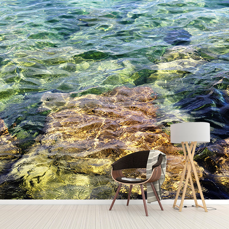 Tropical Photography Wallpaper Sea Mildew Resistant Coastal Wallpaper