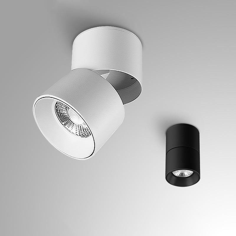 LED Circle Shape Flush Mount Modern Metal Ceiling Lamp with Aluminum Shade for Living Room
