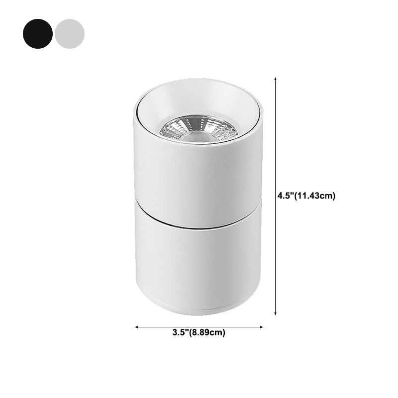 LED Circle Shape Flush Mount Modern Metal Ceiling Lamp with Aluminum Shade for Living Room