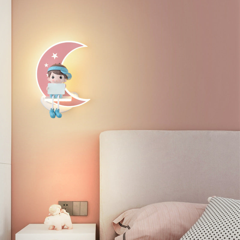 1-Light Geometric Wall Mount Light Modern Style Metal Wall Lighting Ideas