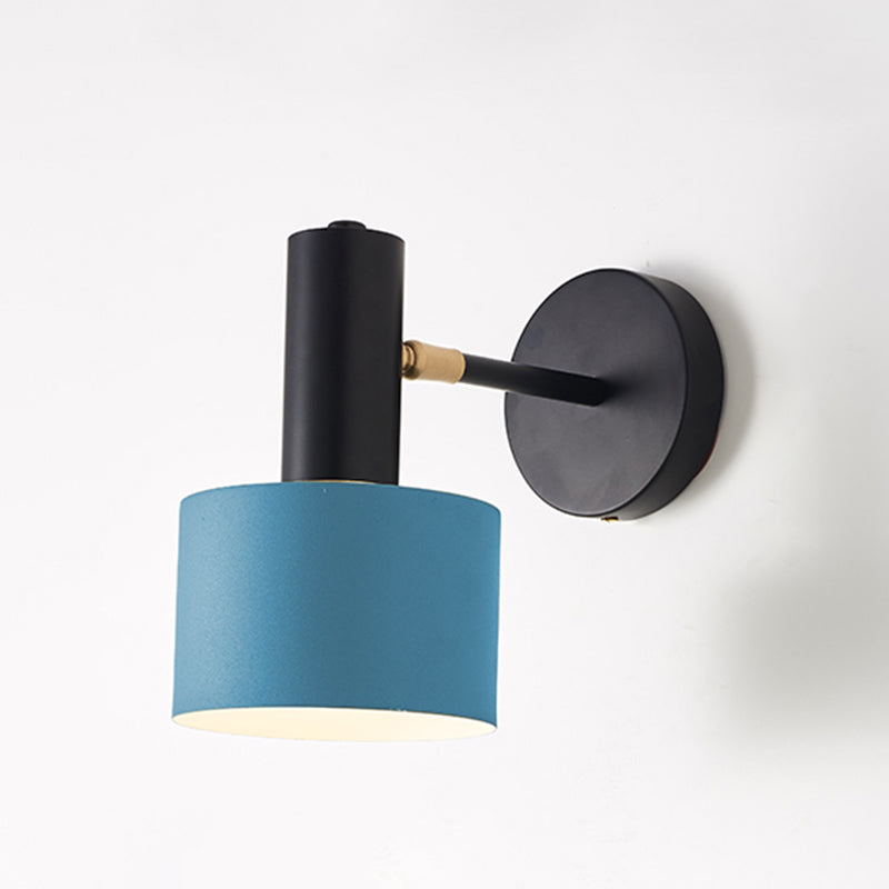 Modern Style Cylindrical Shape Wall Lighting Metal 1 Light Wall Lights for Bedroom
