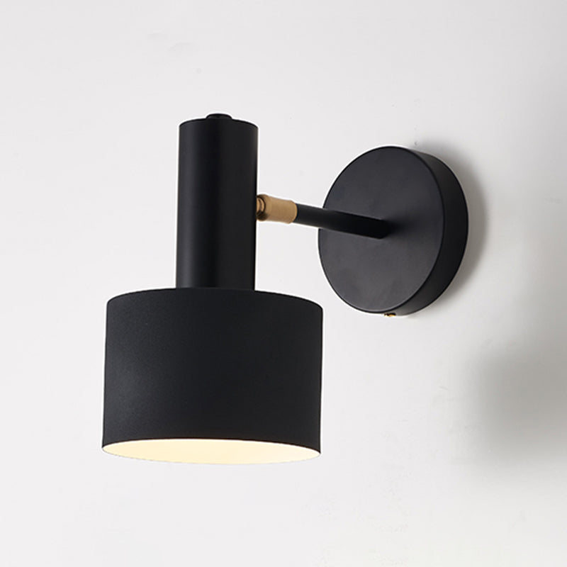 Modern Style Cylindrical Shape Wall Lighting Metal 1 Light Wall Lights for Bedroom