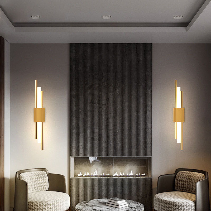 Metal LED Wall Lamp in Modern Luxury Style Linear Wall Light for Interior Spaces