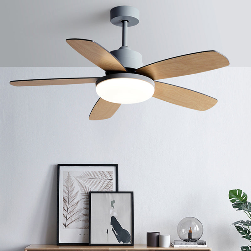 Unique Shape Metal Ceiling Fan Light Kids Style 1-Light Ceiling Fan Lamp for Living Room