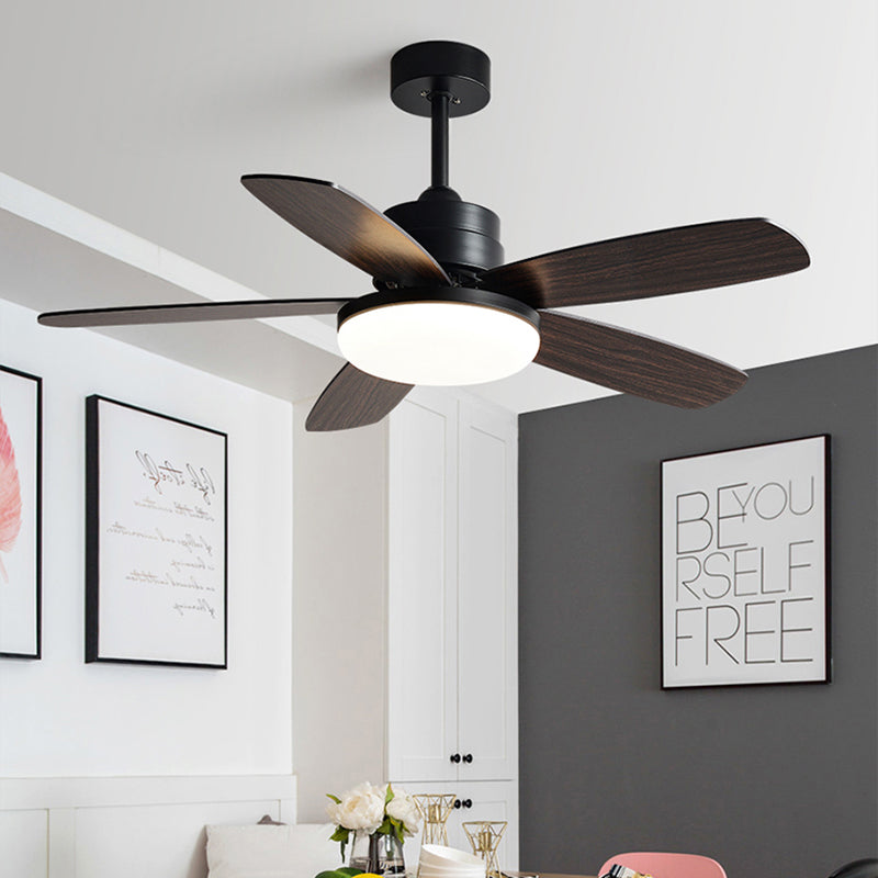 Unique Shape Metal Ceiling Fan Light Kids Style 1-Light Ceiling Fan Lamp for Living Room