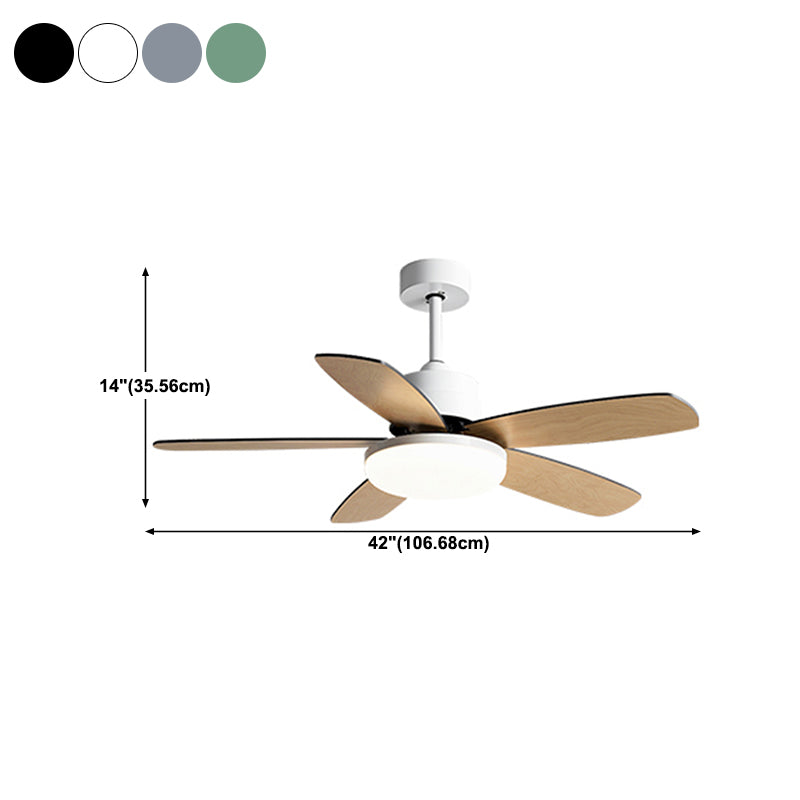 Unique Shape Metal Ceiling Fan Light Kids Style 1-Light Ceiling Fan Lamp for Living Room