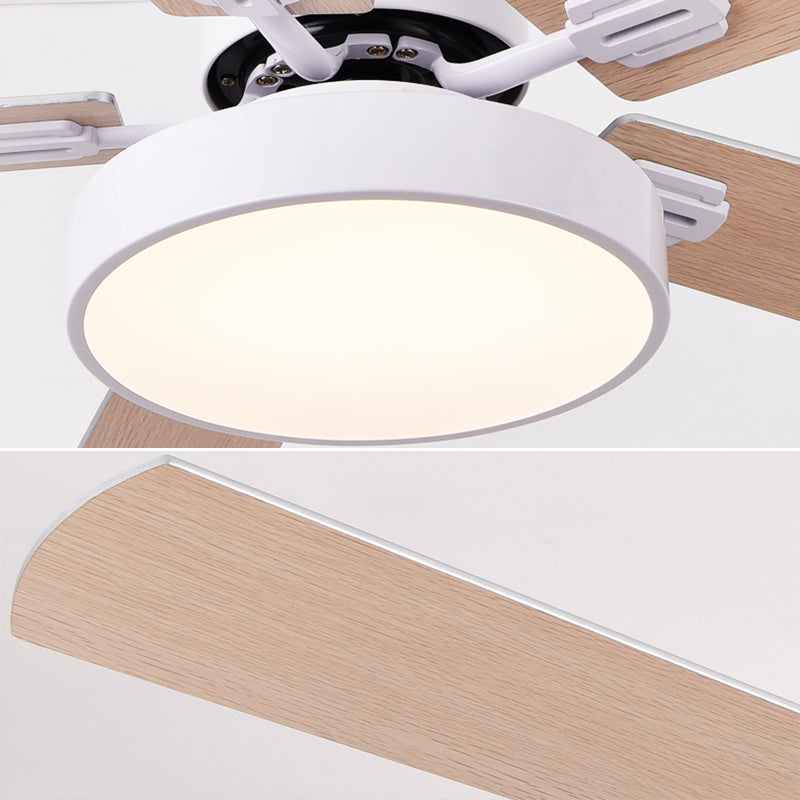 Unique Shape Ceiling Fan Light Kids Style Metal 1-Light Ceiling Fan Lamp for Living Room