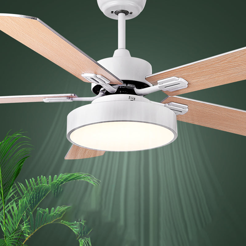 Unique Shape Ceiling Fan Light Kids Style Metal 1-Light Ceiling Fan Lamp for Living Room