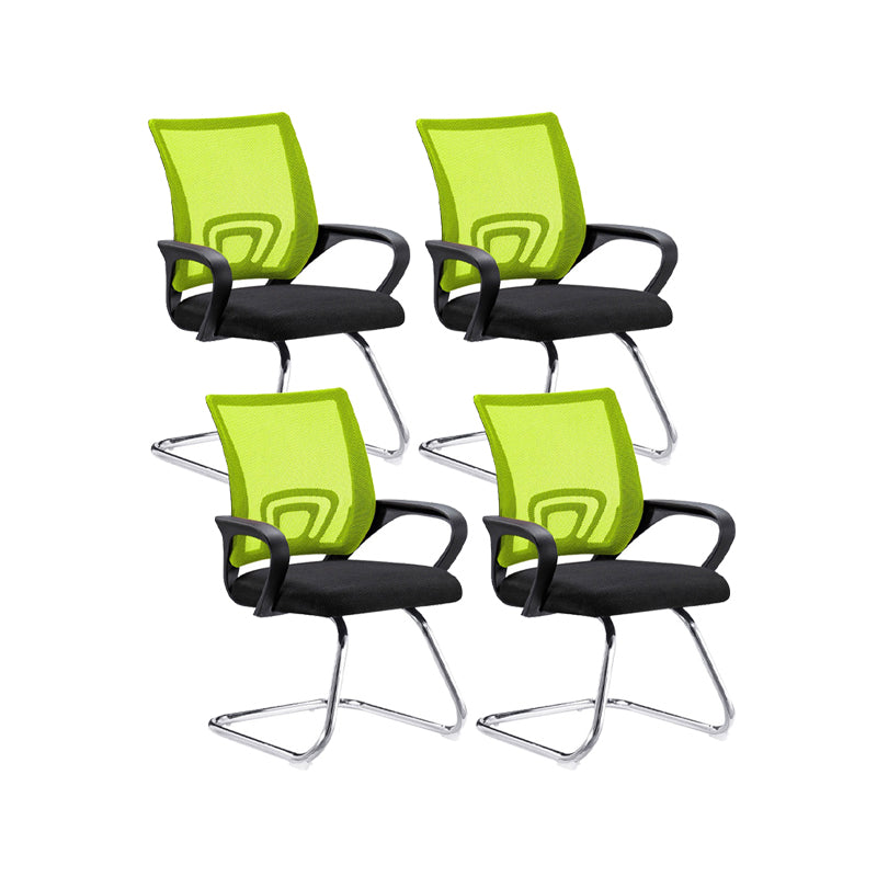 Fixed Arms Office Chair Contemporary Mid Back Home Task Chair