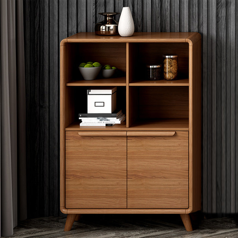 Modern Style Brown Storage Chest Dresser Solid Wood Chest with Drawers