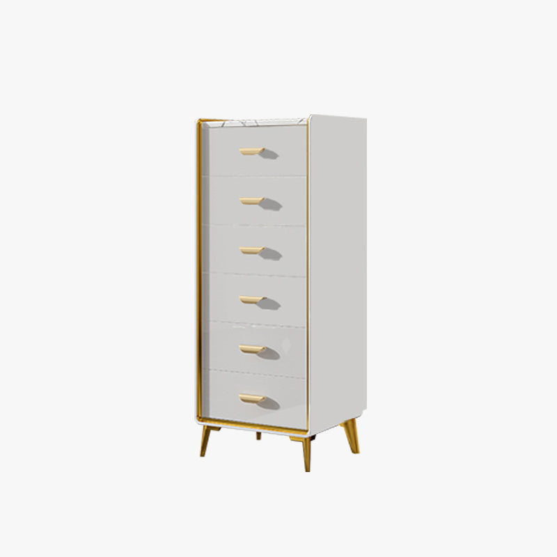 Glam Style Gold Storage Chest Dresser Wooden Chest with Multi Drawers
