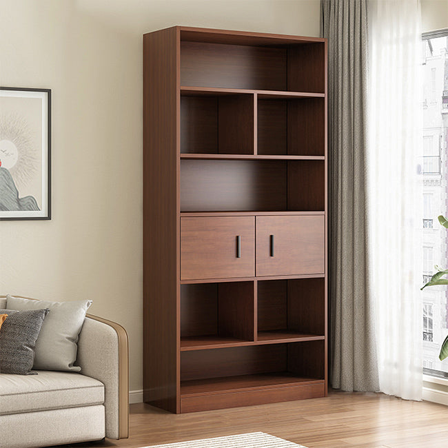 Close Back Bookcase Contemporary Engineer Wood Bookshelf for Home Office
