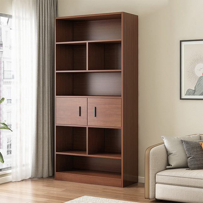 Close Back Bookcase Contemporary Engineer Wood Bookshelf for Home Office