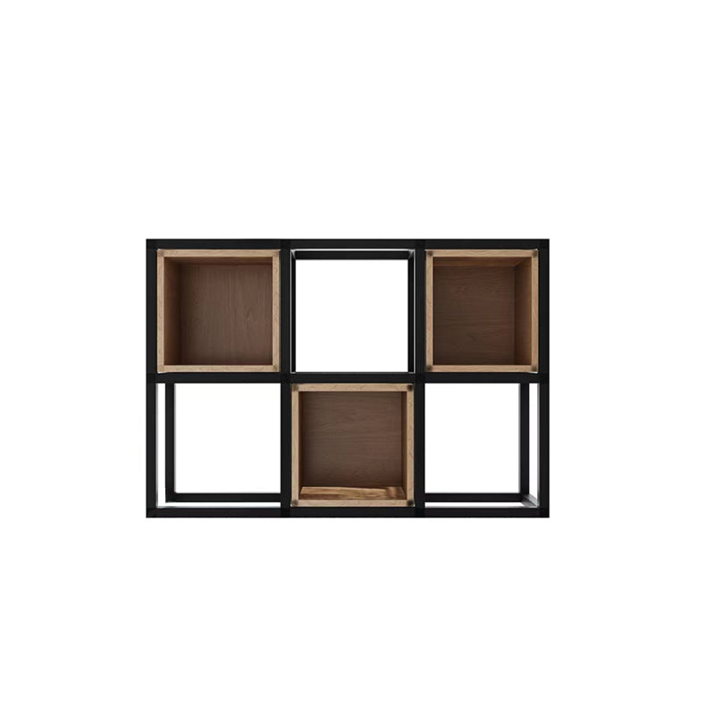 Modern Style Bookcase Wall Mounted Pine Wood Bookshelf for Home Office