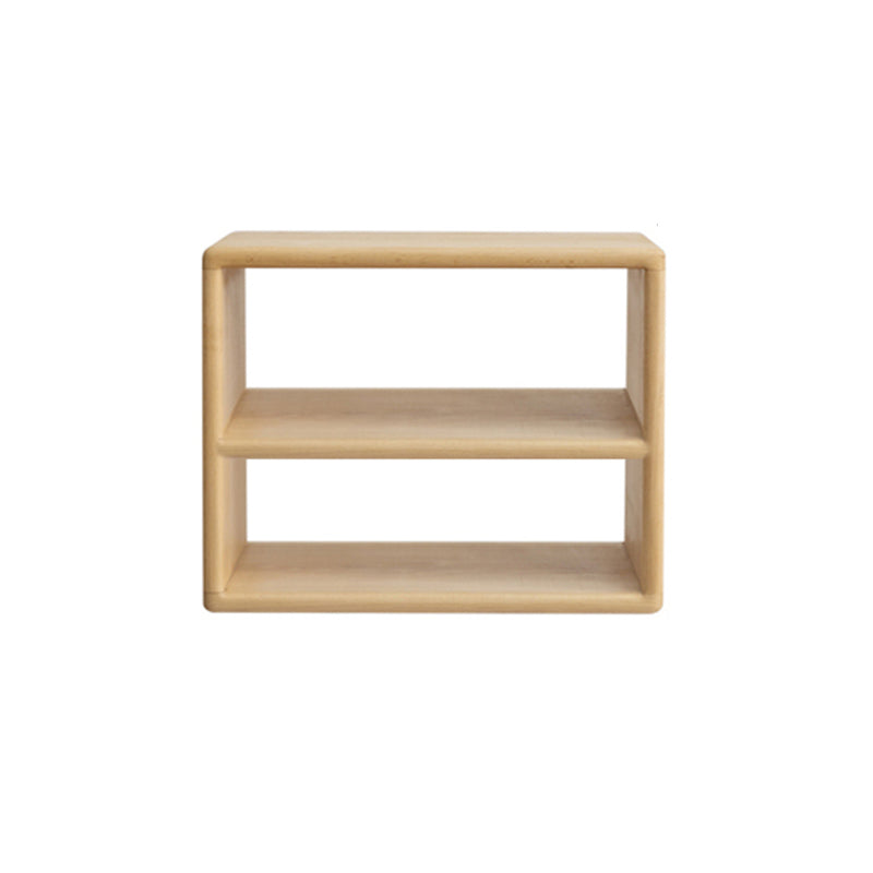 Contemporary Solid Wood Bookshelf Open Back Bookcase for Home Office