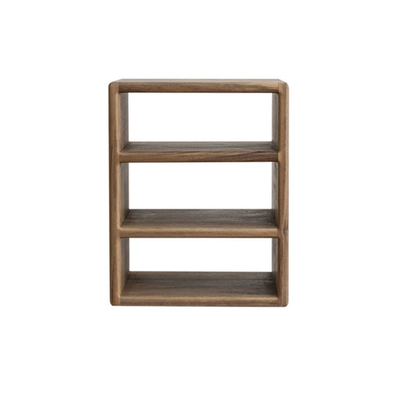 Contemporary Solid Wood Bookshelf Open Back Bookcase for Home Office