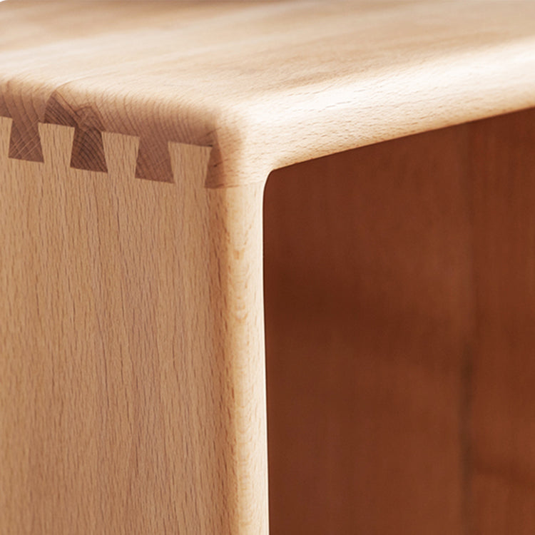 Contemporary Solid Wood Bookshelf Open Back Bookcase for Home Office