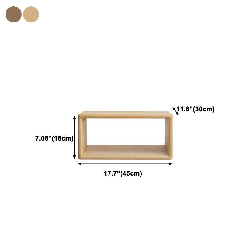 Contemporary Solid Wood Bookshelf Open Back Bookcase for Home Office