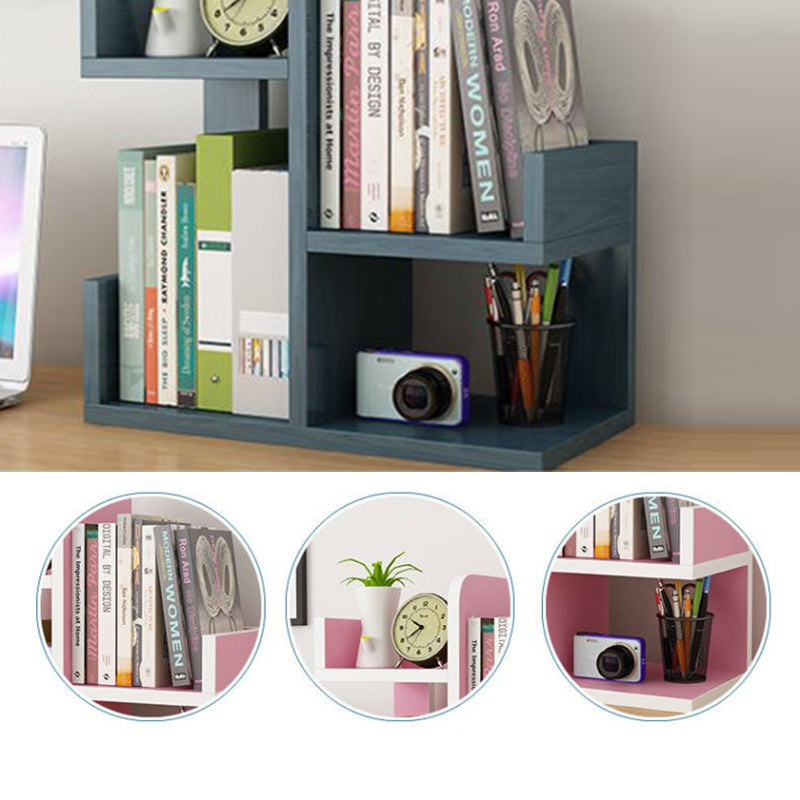 Contemporary Style Engineer Wood Bookshelf Open Back Bookcase for Home Office