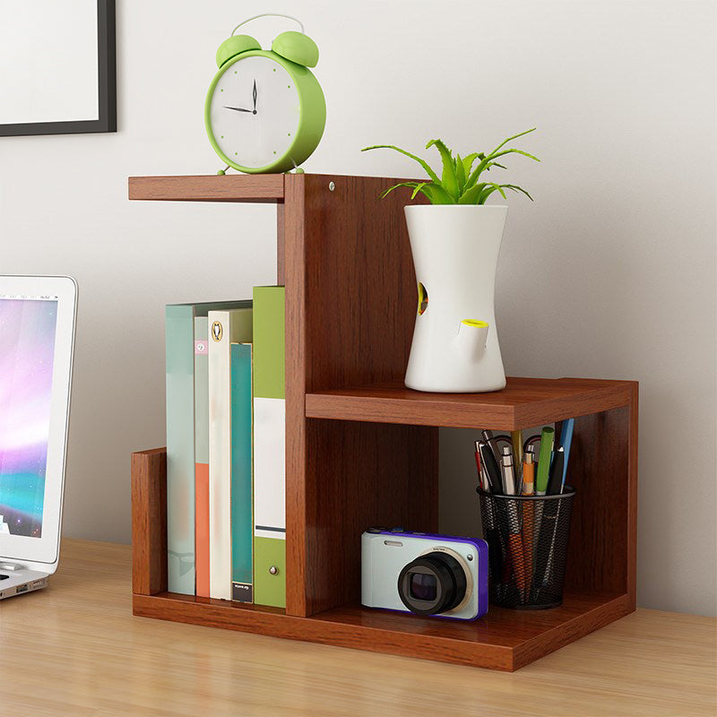 Contemporary Style Engineer Wood Bookshelf Open Back Bookcase for Home Office