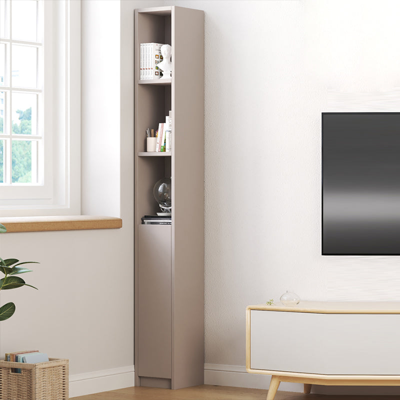 Contemporary Engineer Wood Bookshelf Closed Back Bookcase,8"L x 10"W x 71"H