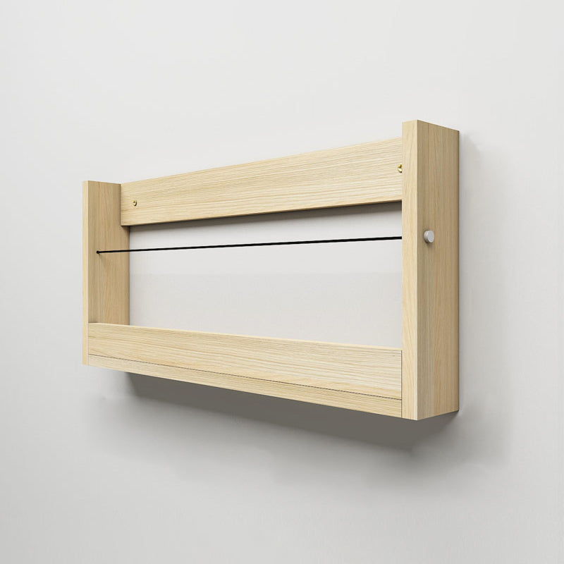 Contemporary Wood Bookshelf Closed Back Wall Mounted Bookcase for Home Office