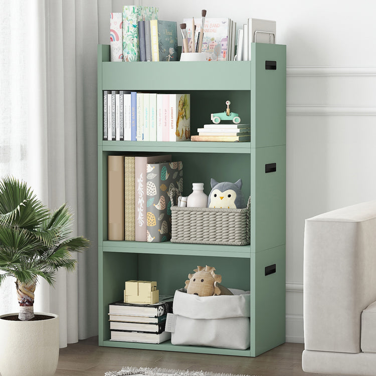 Contemporary Wood Bookshelf Closed Back Bookcase for Home Office