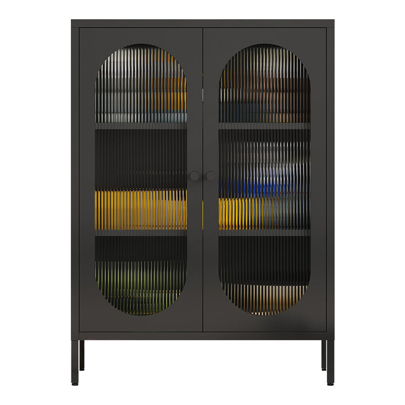 Modern Style Bookshelf Closed Back Bookcase with Door for Office