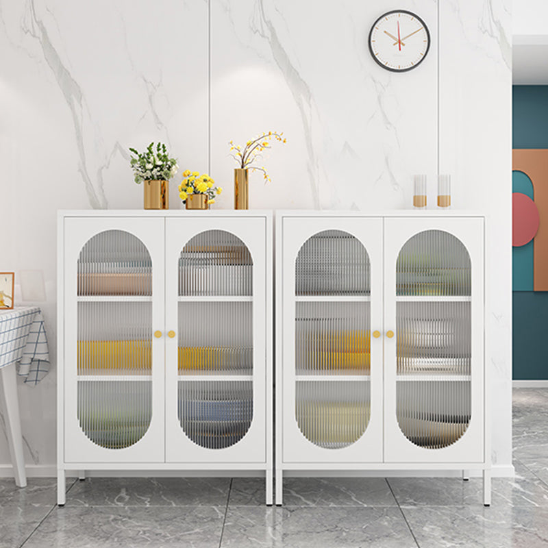 Modern Style Bookshelf Closed Back Bookcase with Door for Office