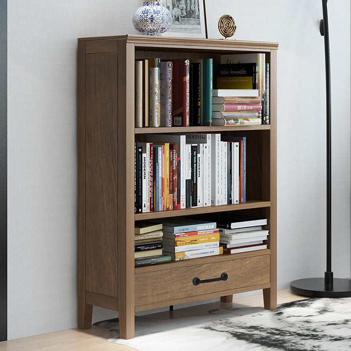 Standard Solid Wood Bookshelf Scandinavian Closed Back Bookcase