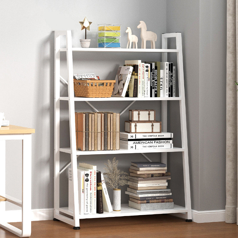 Modern Home Steel Book Shelf Ladder 12"W Matte Finish Bookcase