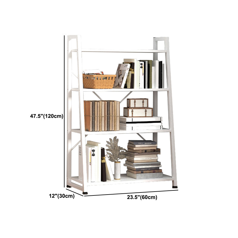 Modern Home Steel Book Shelf Ladder 12"W Matte Finish Bookcase
