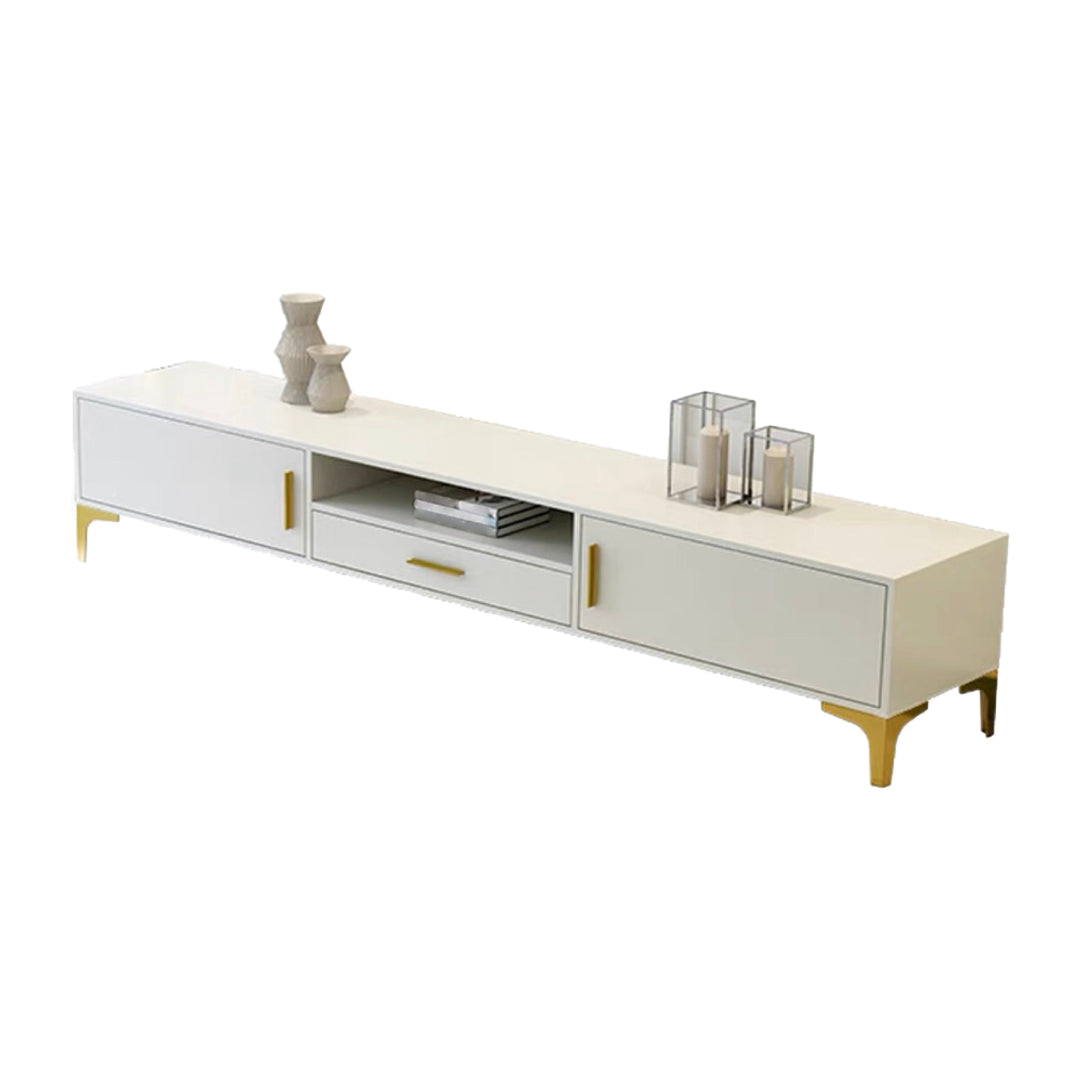 Luxury Wooden TV Console Home Rectangle TV Cabinet with Splayed Legs