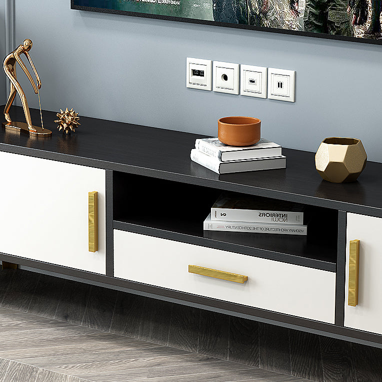 Luxury Wooden TV Console Home Rectangle TV Cabinet with Splayed Legs