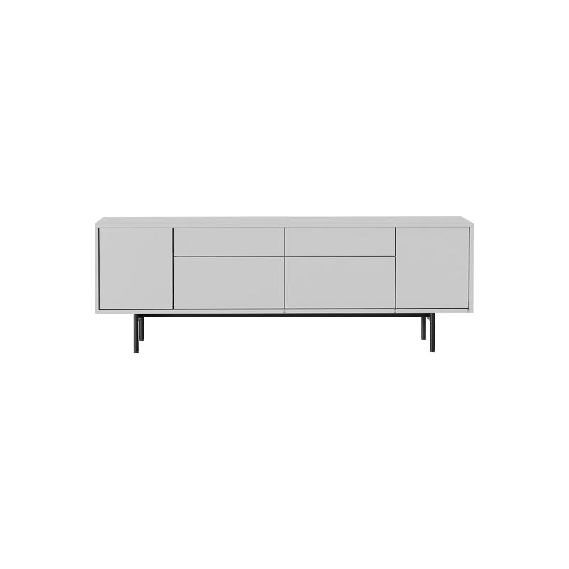 Industrial Enclosed Storage TV Stand Wooden Rectangle TV Cabinet with Splayed Legs