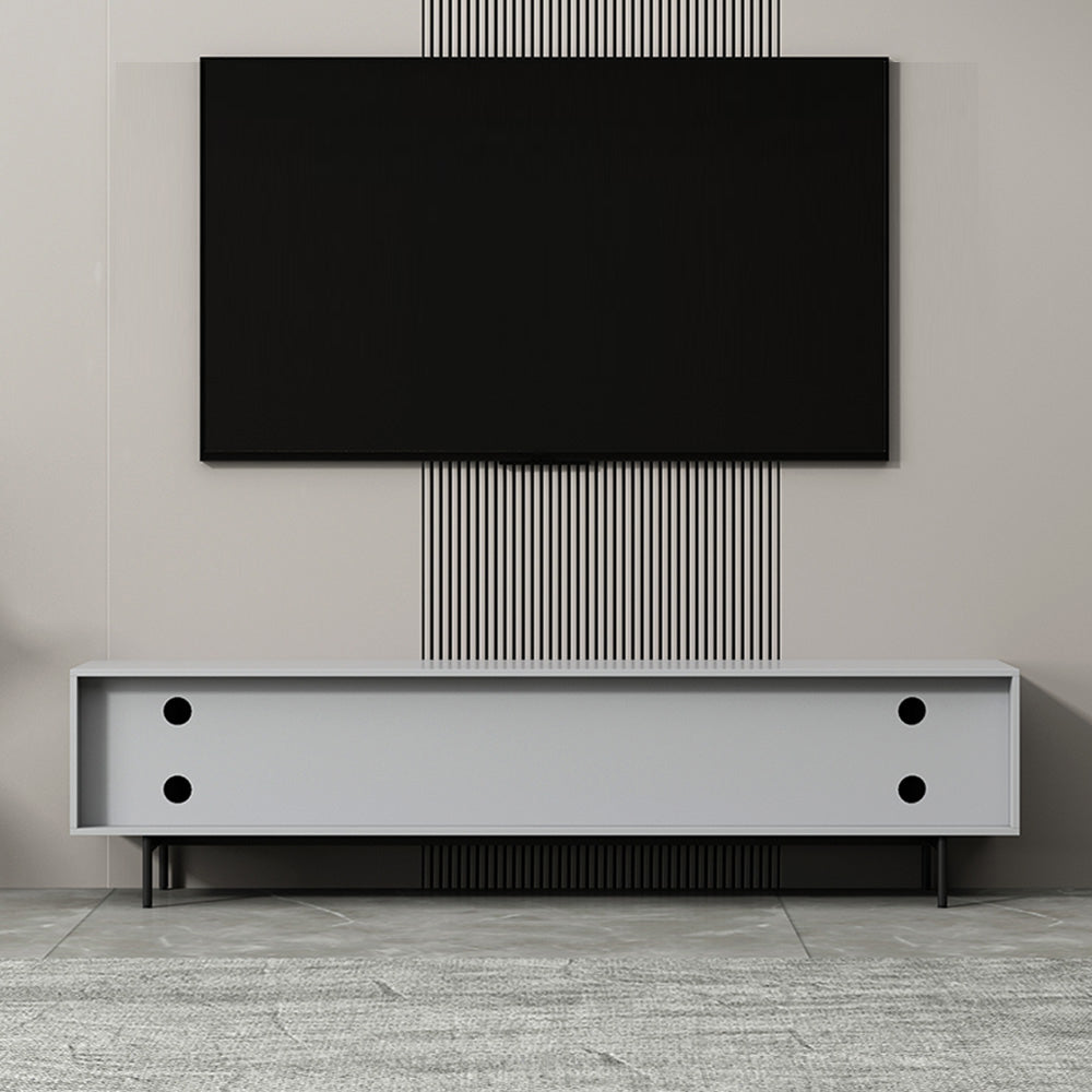 Industrial Enclosed Storage TV Stand Wooden Rectangle TV Cabinet with Splayed Legs
